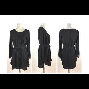 A New Day Dress Black Sheer Lining Lace Cuff XS
